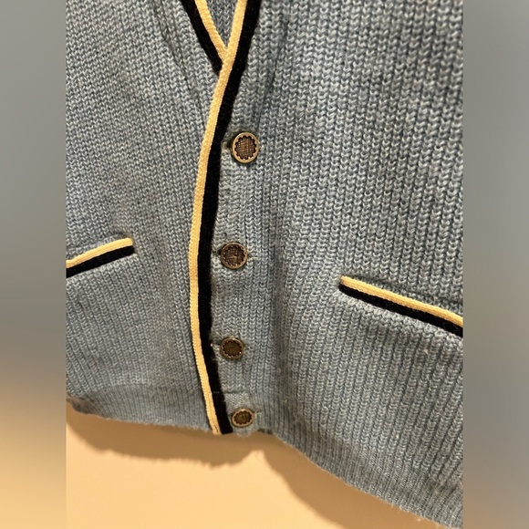 VINTAGE 1960’s Glen Isle Sportswear Blue Knit Vest - Picture 4 of 7